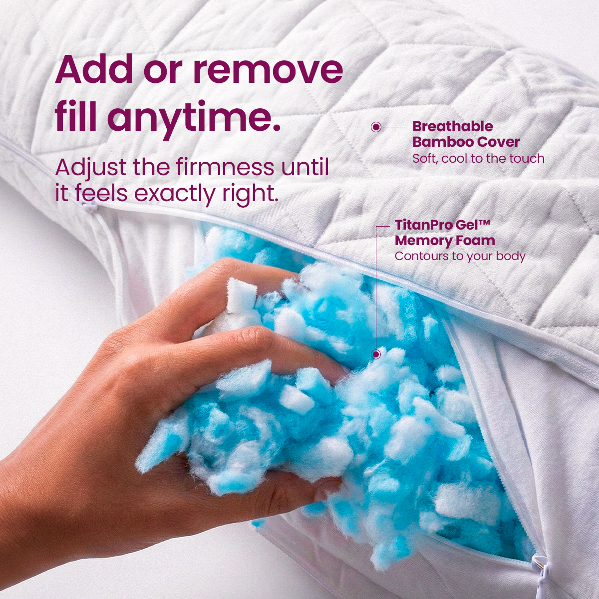 SnowTouch Adjustable Body Pillow