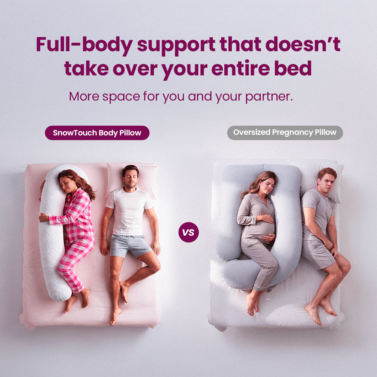 SnowTouch Adjustable Body Pillow