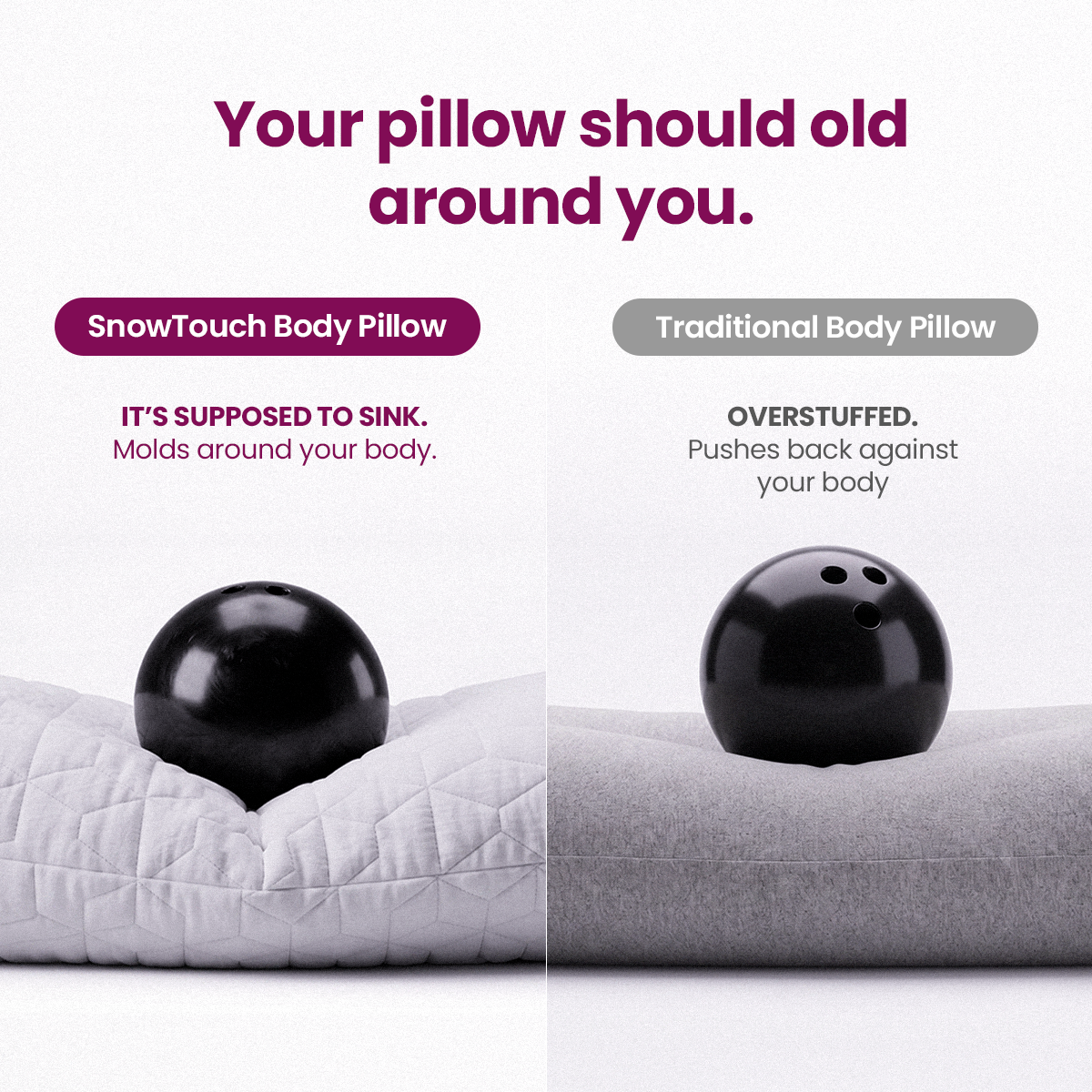SnowTouch Adjustable Body Pillow