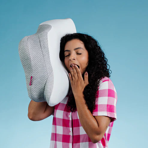 Cervical Neck Plus Gel pillow with five support zones for spinal alignment