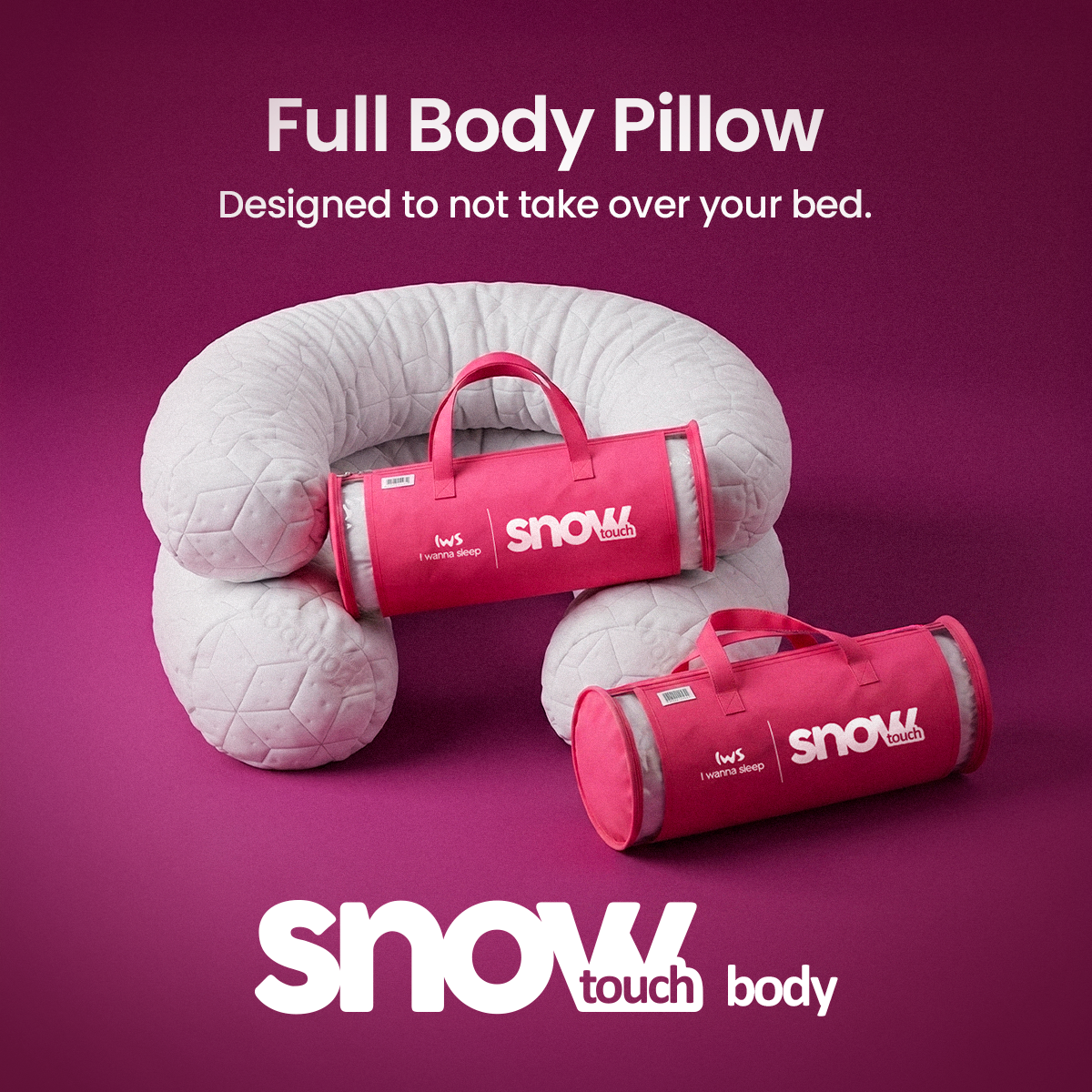 Bundle 2x IWS SnowTouch Body Pillows — Set of 2