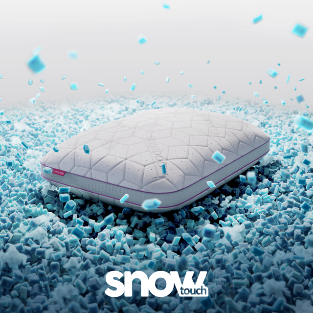 SnowTouch adjustable pillow designed for hot sleepers