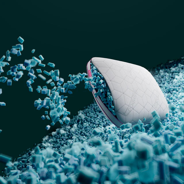 SnowTouch adjustable pillow with memory foam flakes