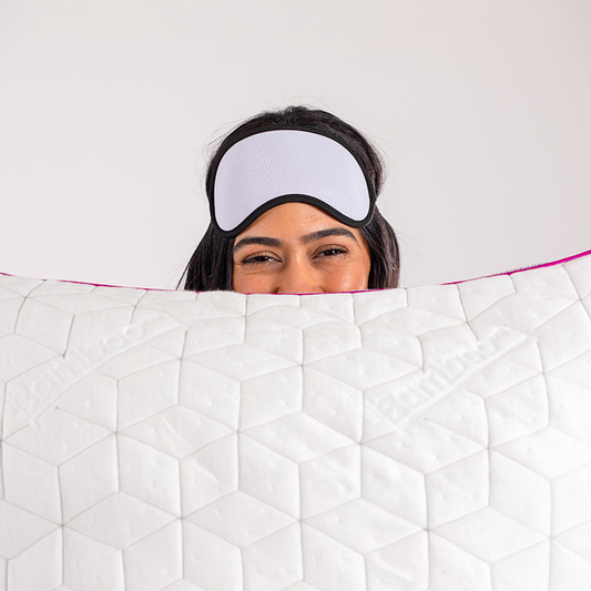 SnowTouch adjustable pillow with memory foam flakes