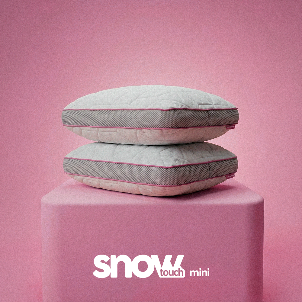SnowTouch mini travel pillow with adjustable memory foam filling for pregnancy support on the go