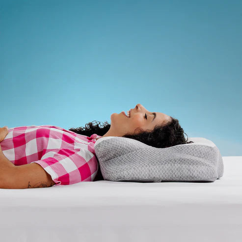 cooling cervical pillow with gel infused memory foam for neck pain support