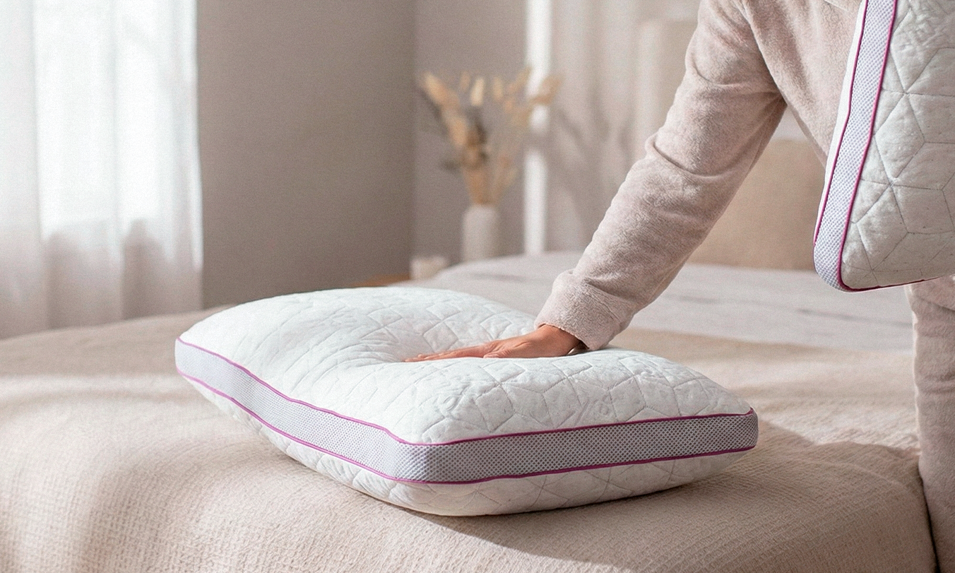 ergonomic body pillow supporting head neck hips and legs