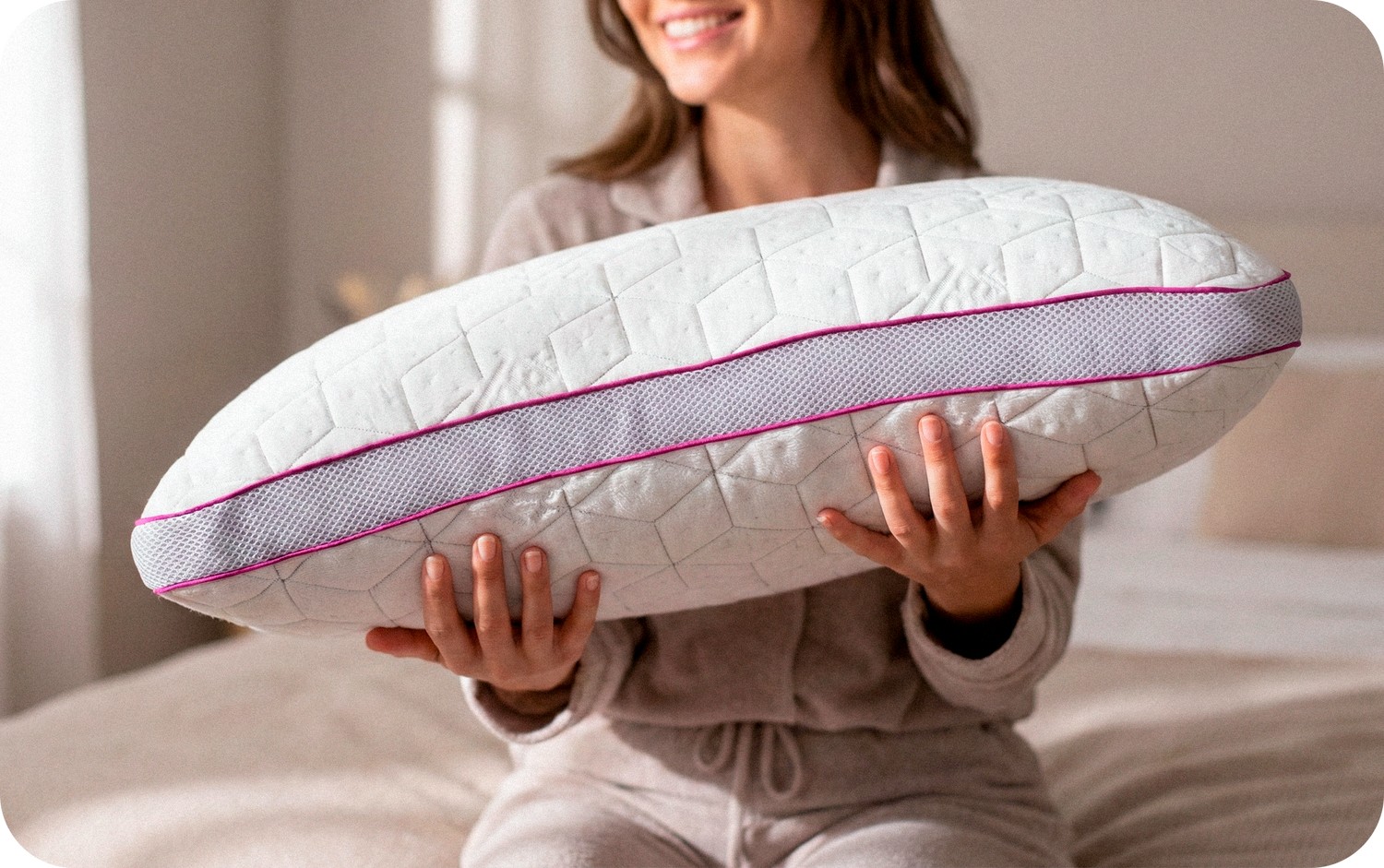 ergonomic body pillow supporting head neck hips and legs