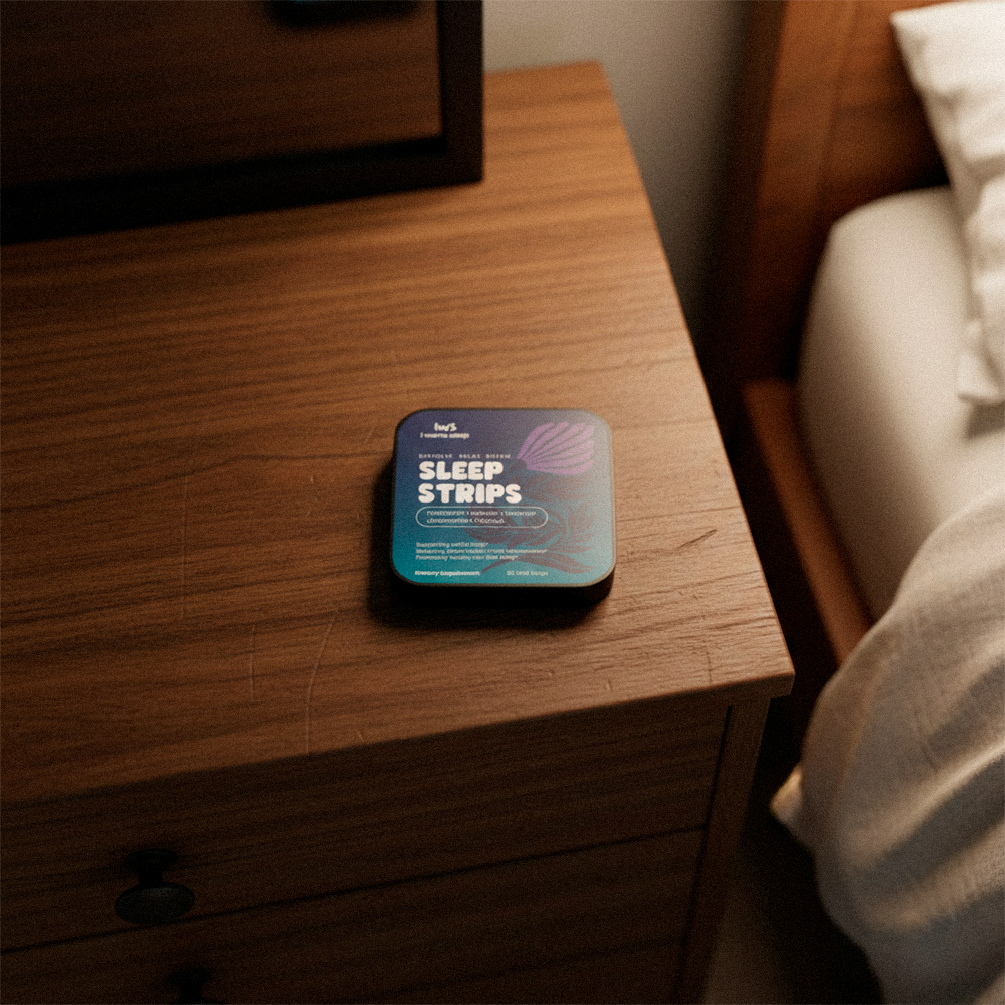 melatonin and herbal sleep strips supplement for better sleep