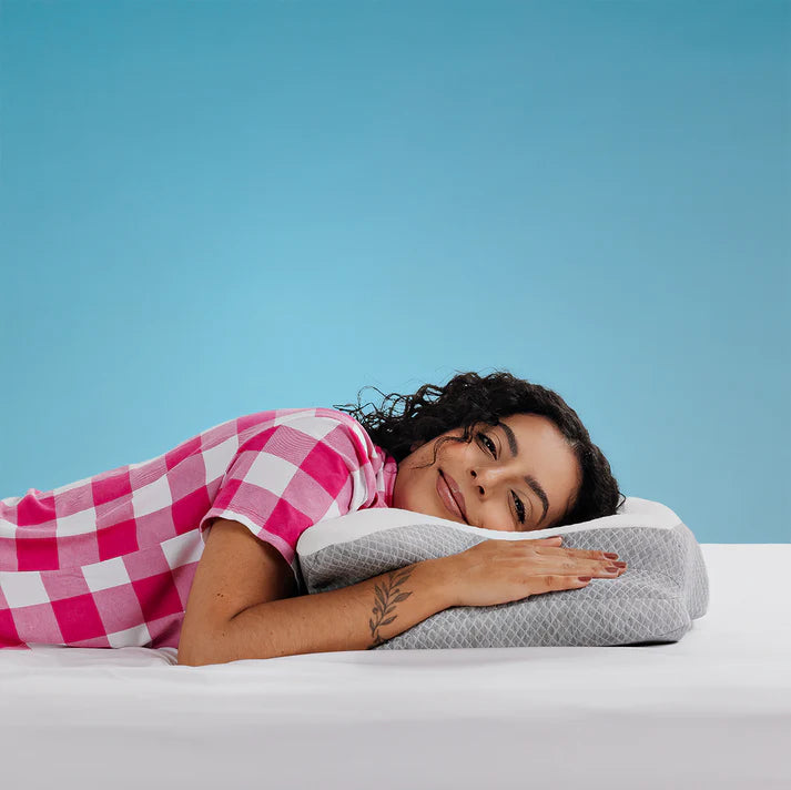 neck support pillow with gel infused memory foam and ergonomic design